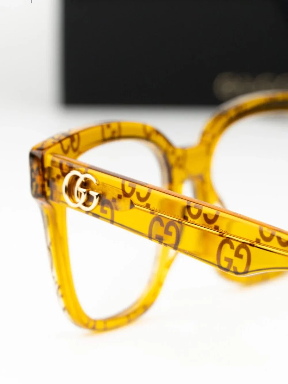 Gucci Women Eyeglasses Yellow Demo Square GG0958O 011 NEW AUTHENTIC